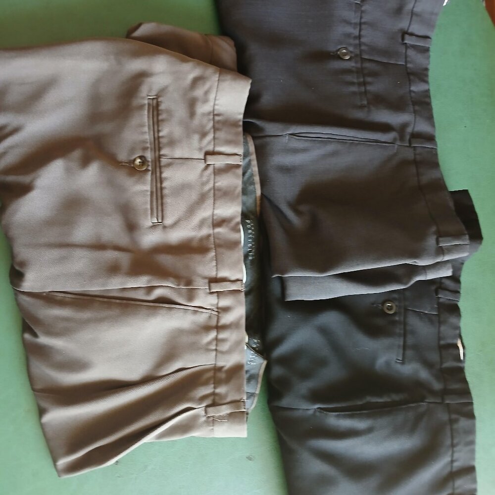 PerryEllis Dress slacks bundle of 3 pants black, dark grey, olive